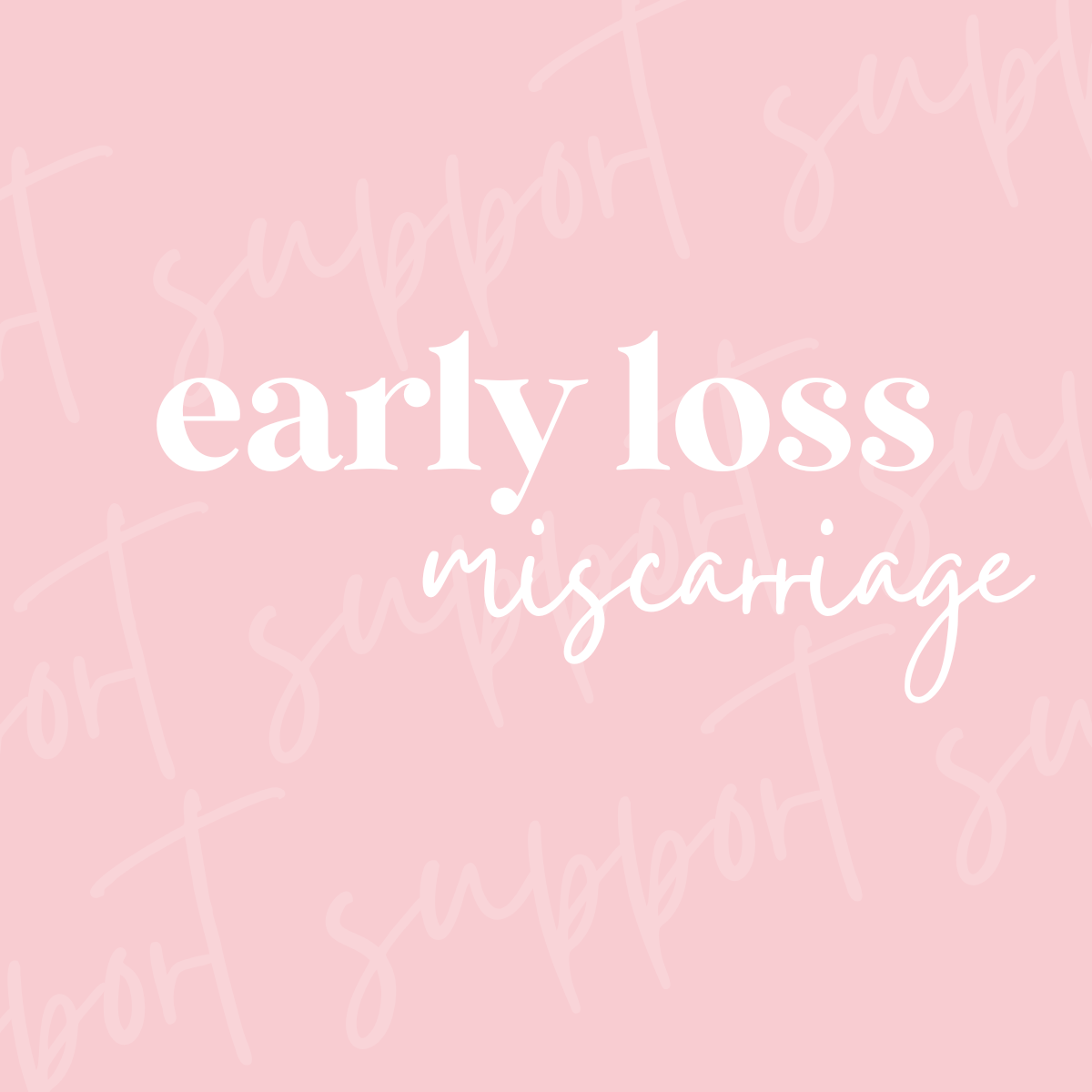 Early loss - miscarriage